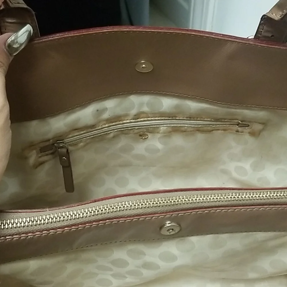 KATE SPADE large leather carryall tote bag satchel